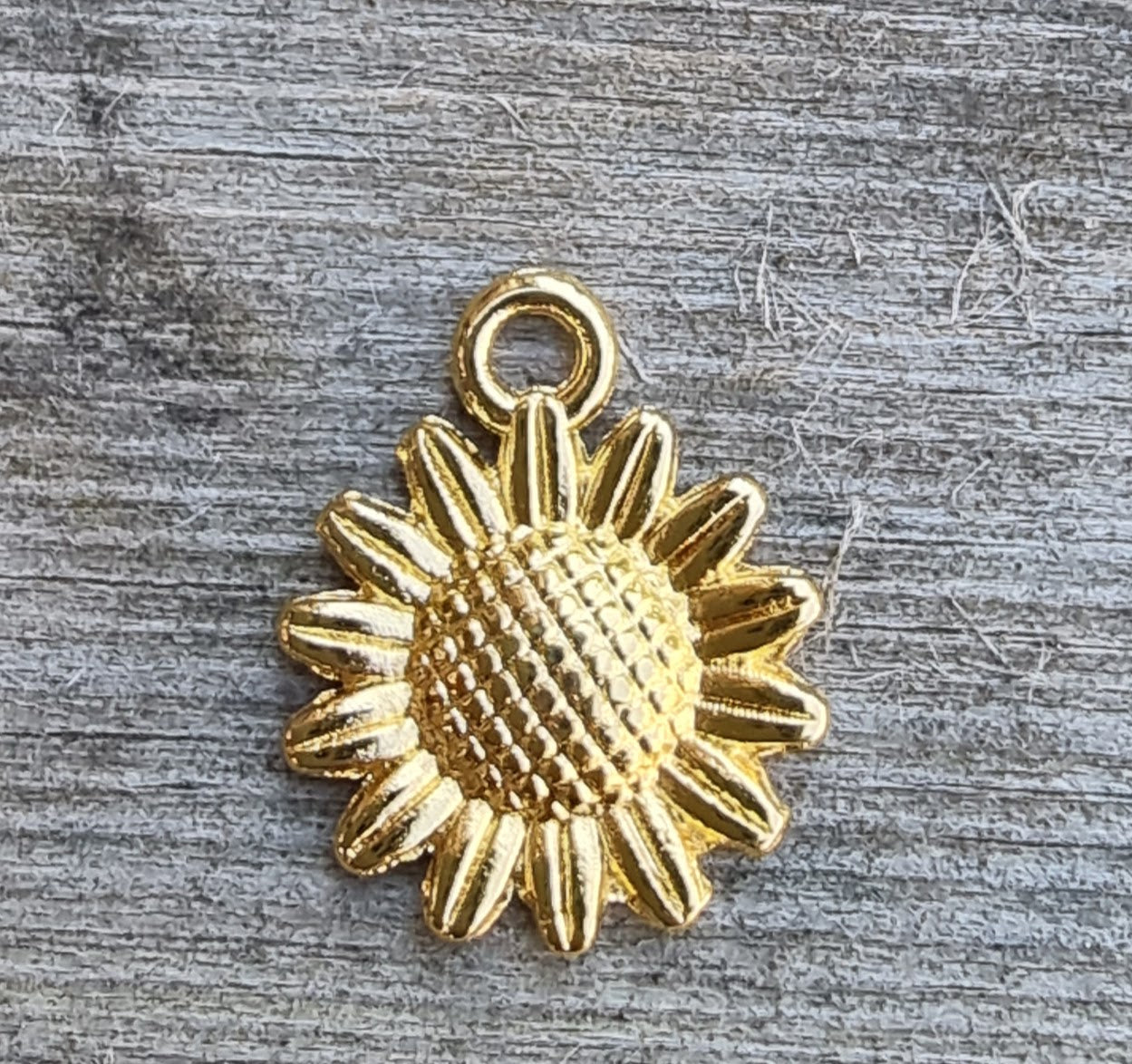 Berlock 24K guldpläterad - Solros 1 styck Grekisk Metall