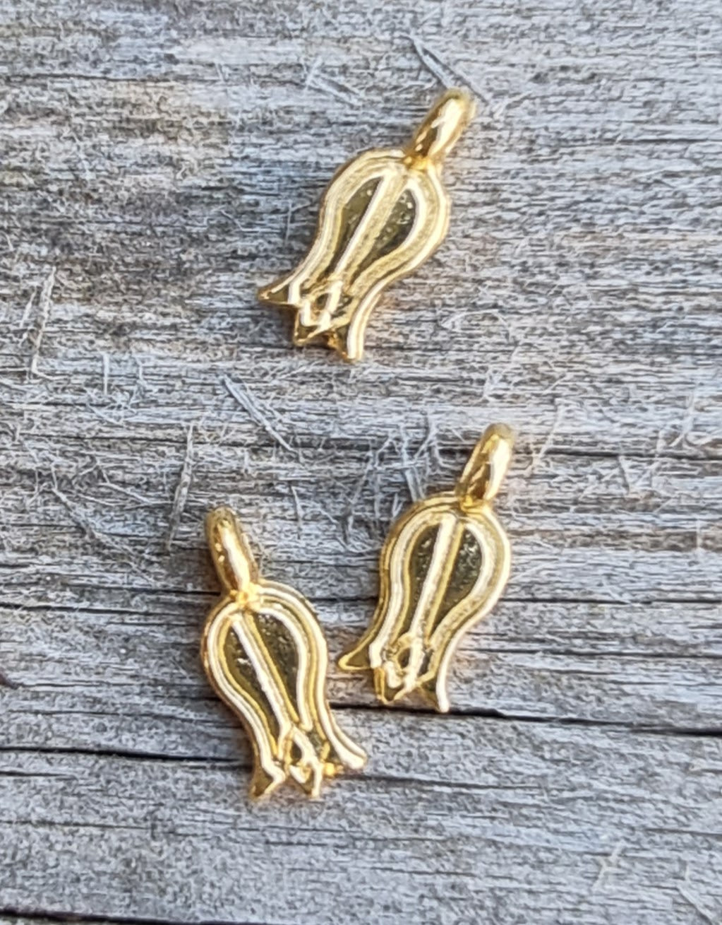 Berlock 24k Guldpläterad - Tulpan 3-Pack Grekisk Metall