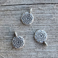 Berlock Silverpläterad - Rund med mönster 3-pack Grekisk Metall