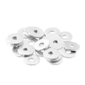 Mellandel Silverpläterad - Platt rund 0,5x4mm 10-pack Grekisk Metall