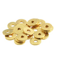 Mellandel Guldfärgad - Platt rund 0,5x4mm 10-pack Grekisk Metall