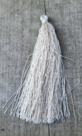 Hänge tassel polyester - Beige 90mm 1 styck Hilmas Pyssel
