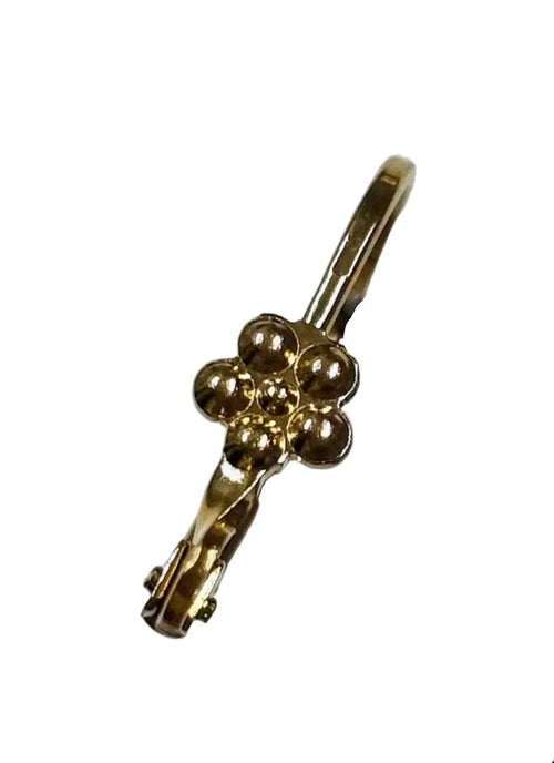 Örkrok Brisyr 24K guldpläterad - Blomma 9,5x18 mm, 1 par Grekisk Metall
