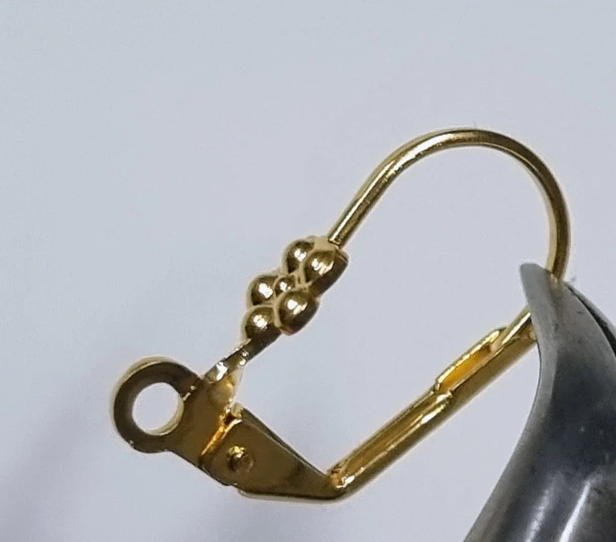 Örkrok Brisyr 24K guldpläterad - Blomma 9,5x18 mm, 1 par Grekisk Metall