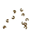 Klämtäckare 24K Guldpläterad - 3 mm 10-pack Grekisk Metall
