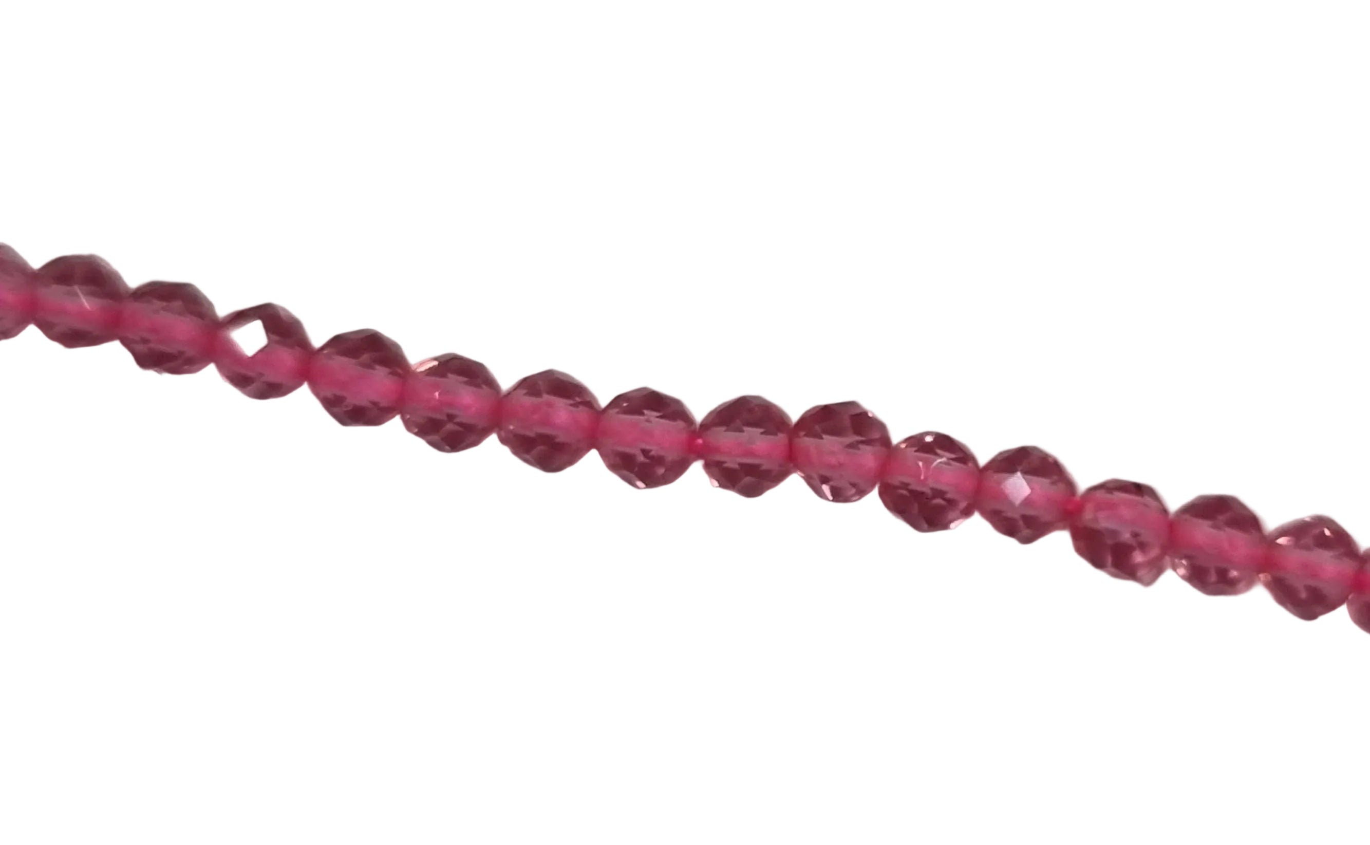 Glaspärlor Facetterade - Runda Rose 3mm 1 sträng Hilmas Pyssel