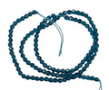 Glaspärlor Facetterade - Runda Blue Zircon 3mm 1 sträng Hilmas Pyssel
