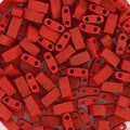 Miyuki Half Tila - Metallic Matte Brick Red 5x2,5mm 5g Miyuki