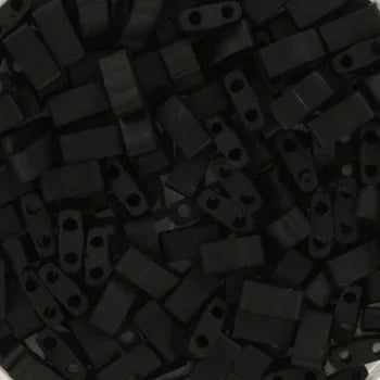 Miyuki Half Tila - Opaque Matte Black 5x2,5mm, 5 gram Miyuki