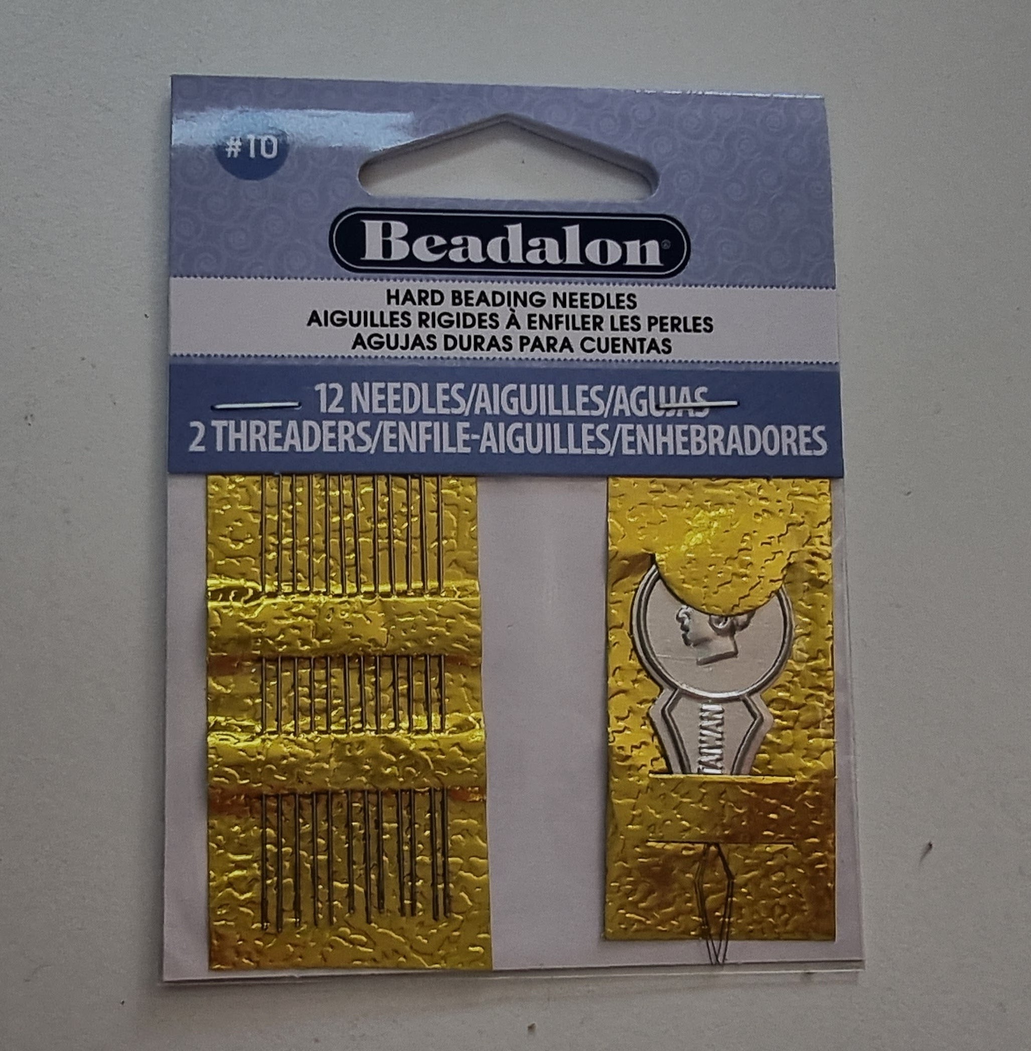 Pärlnålar Beadalon - Nummer 10 Hård Nålar 12-Pack