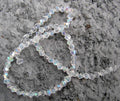 Glaspärlor Bicone - Klar med AB, 4mm, 1 sträng Hilmas Pyssel
