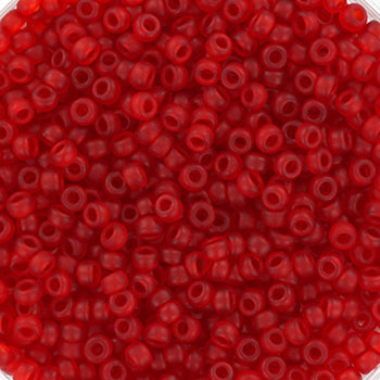 Miyuki seed beads - Transparent Matte Ruby 11/0, 10 gram Miyuki