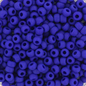 Miyuki Seed Beads - Opaque Matte Cobalt 8/0, 10 gram Miyuki