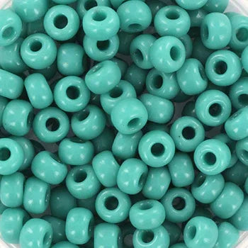 Miyuki Seed Beads - Opaque Turquoise Green 6/0, 10 gram Miyuki