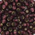 Miyuki seed beads - Silverlined matte dark smokey amethyst 6/0, 10 gram Miyuki