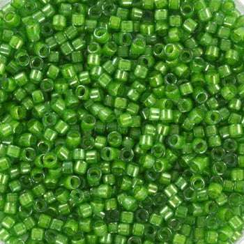 Miyuki Delica - Lined Luster Pea Green 11/0, 5 gram Miyuki
