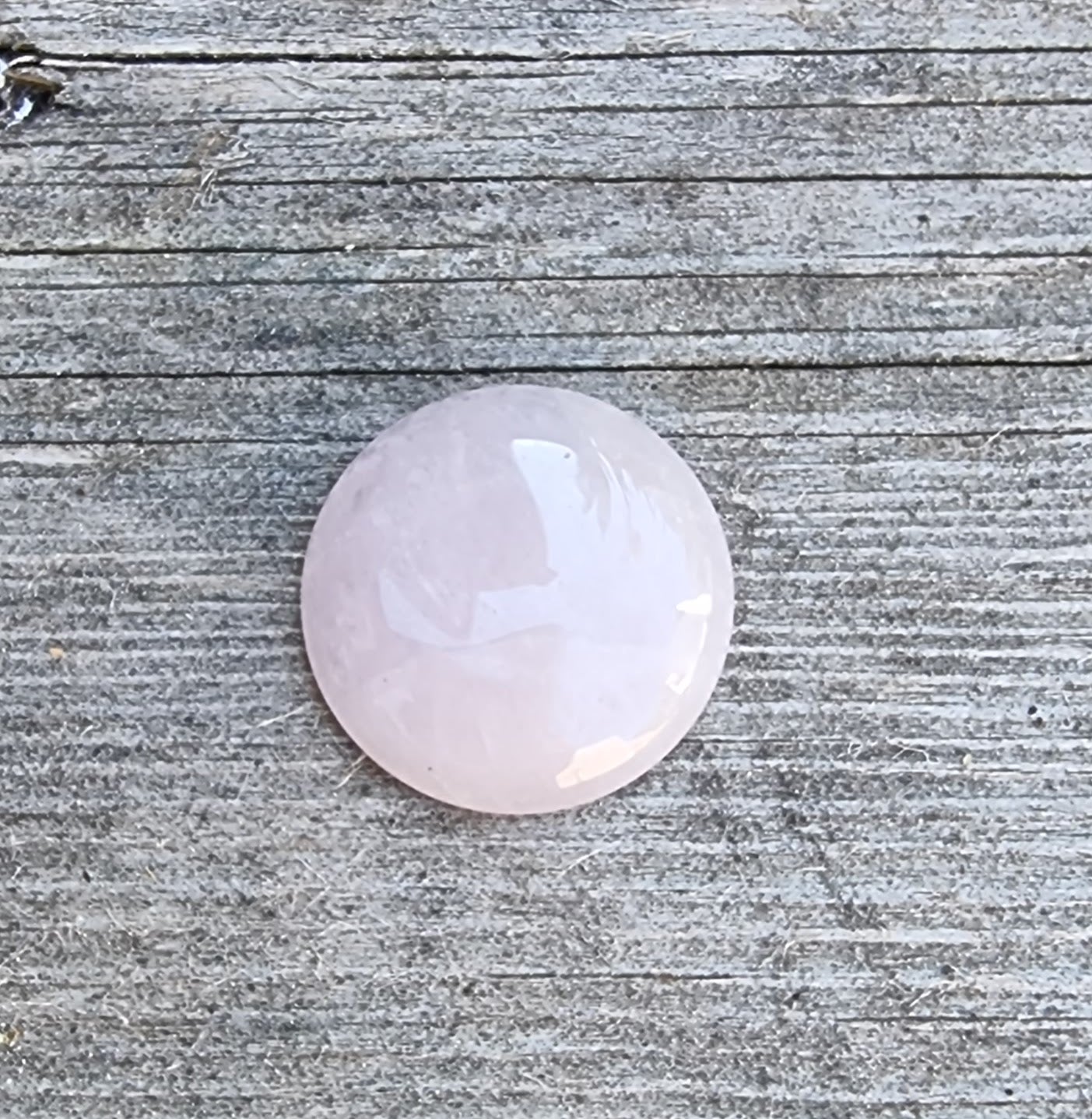 Cabochon Rosenkvarts - Rund 18mm 1 Styck Hilmas Pyssel