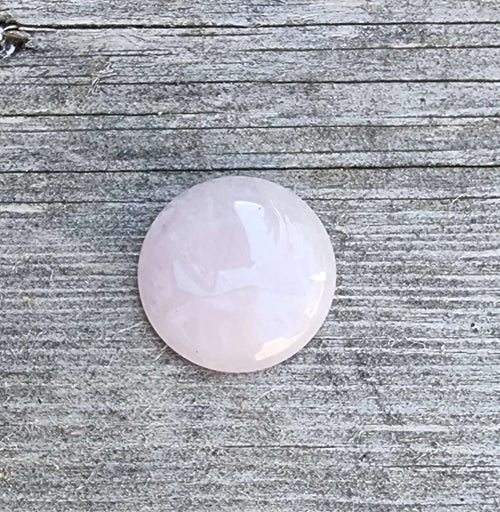Cabochon Rosenkvarts - Rund 18mm 1 Styck Hilmas Pyssel