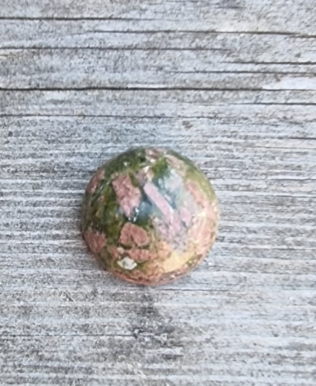 Cabochon Unakite - Rund 15mm 1 styck Hilmas Pyssel