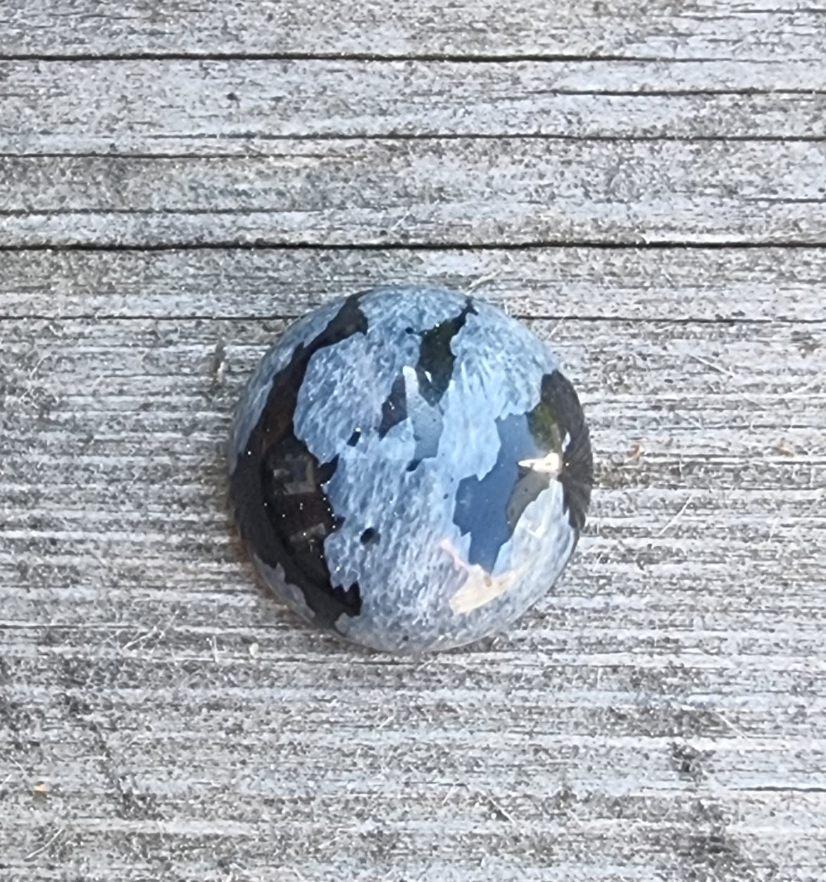 Cabochon Obsidian Snowflake - Rund 15mm 1 Styck Hilmas Pyssel