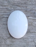 Cabochon Agat - Oval Vit 40x30mm 1 Styck Hilmas Pyssel