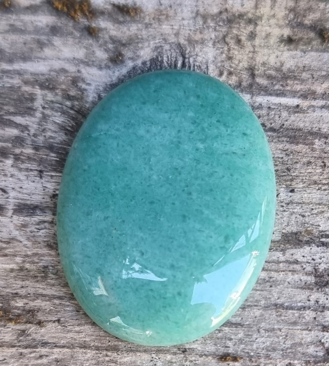 Cabochon Avaturine - Oval Grön 40x30mm 1 Styck Hilmas Pyssel