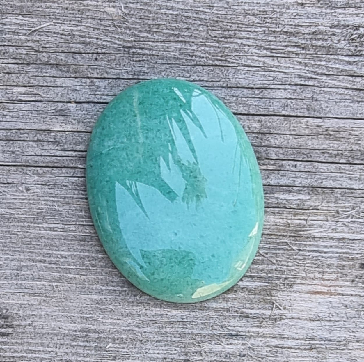 Cabochon Avaturine - Oval Grön 40x30mm 1 Styck Hilmas Pyssel