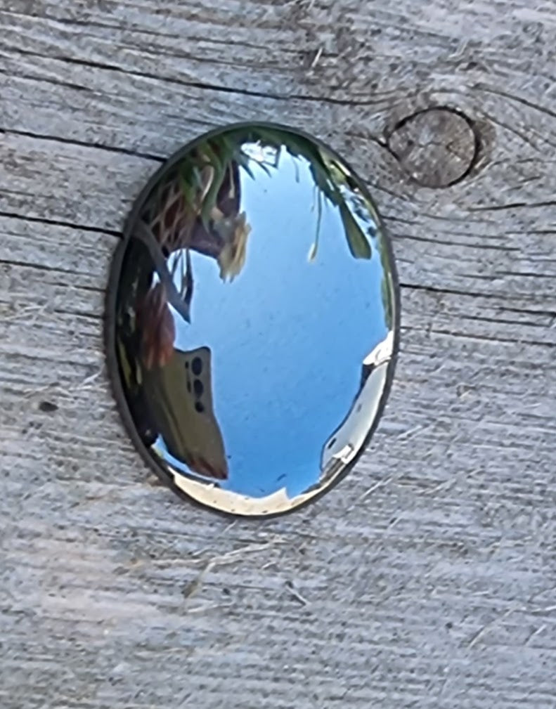 Cabochon Hematite - Oval 40x30mm 1 styck Hilmas Pyssel