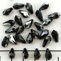 Preciosa Drop Pendant - Jet Hematite 5,5x11mm, 1 styck Preciosa