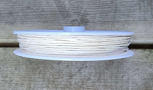 Vaxad Bomullstråd - Beige 1mm, 20m Rulle Hilmas Pyssel