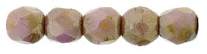 Tjeckiska Firepolish - Luster Opaque Rose/gold topaz 2,5mm 50-pack Hilmas Pyssel