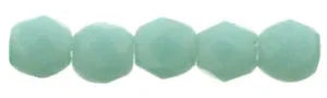 Tjeckiska Firepolish - Matte Opaque Turquoise 2,5mm - 50-pack Hilmas Pyssel