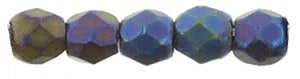 Tjeckiska Firepolish - Matte Iris Blue 2,5mm 50-pack Hilmas Pyssel