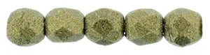 Tjeckiska Firepolish - Metallic Suede Gold 2,5mm 50-pack Hilmas Pyssel