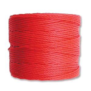 S-Lon Bead Cord - Bright Coral 1 rulle Hilmas Pyssel