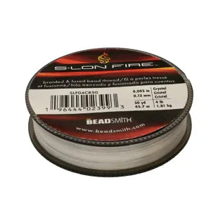 S-lon Fire - Crystal (klar) 4 lb, 50 YD Beadsmith