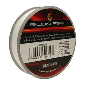 S-lon Fire - Crystal (klar) 6 lb, 50 YD Beadsmith
