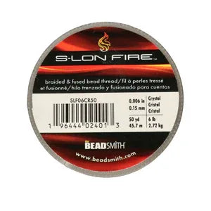 S-lon Fire - Crystal (klar) 6 lb, 50 YD Beadsmith