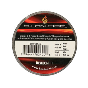 S-lon Fire - Black (svart) 6 lb, 50 YD Beadsmith