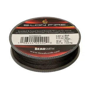 S-lon Fire - Black (Svart) 8lb, 50 YD Beadsmith