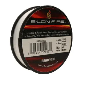 S-lon Fire - Crystal (klar) 8lb, 50 YD Beadsmith