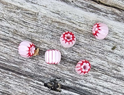 Glaspärlor Murano - Röd tub 6mm, 5-pack Hilmas Pyssel