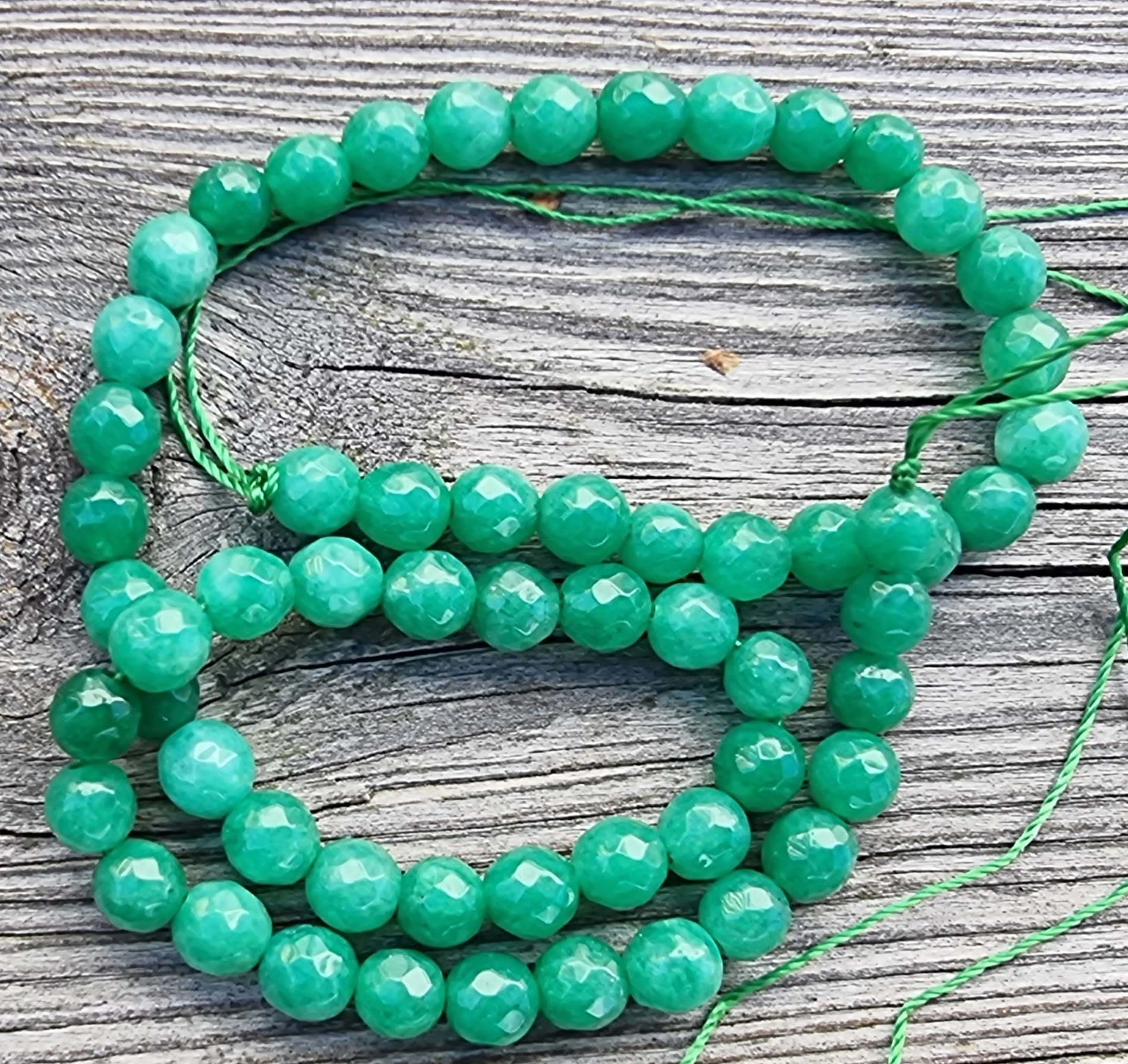 Facetterade Agat - Veraman, 6mm, 1 sträng Hilmas Pyssel