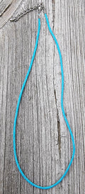 Bomullstråd halsband - Turkos 2mm, 1 styck Grekisk Metall