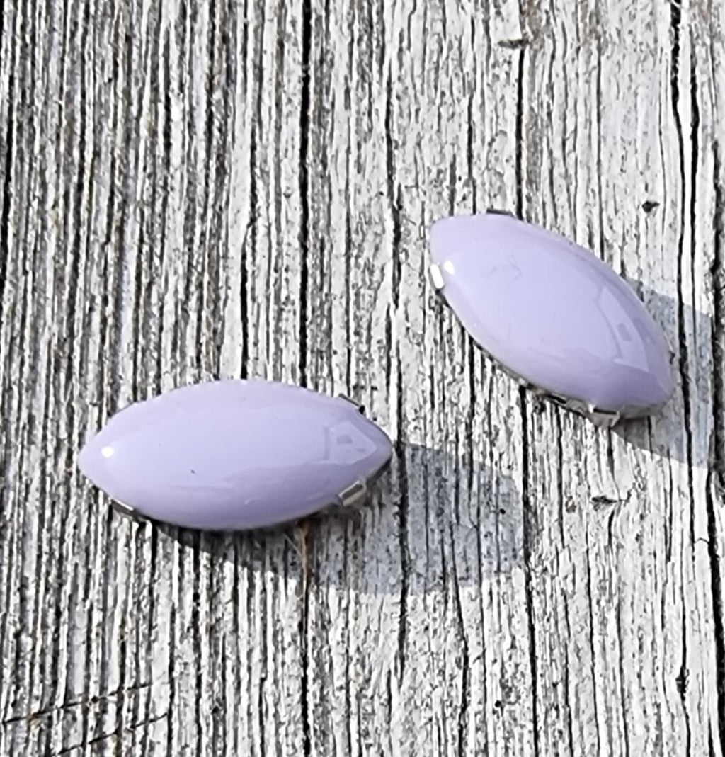 Slider 2-hål - Navette Lila 7x15mm 2-pack Grekisk Metall