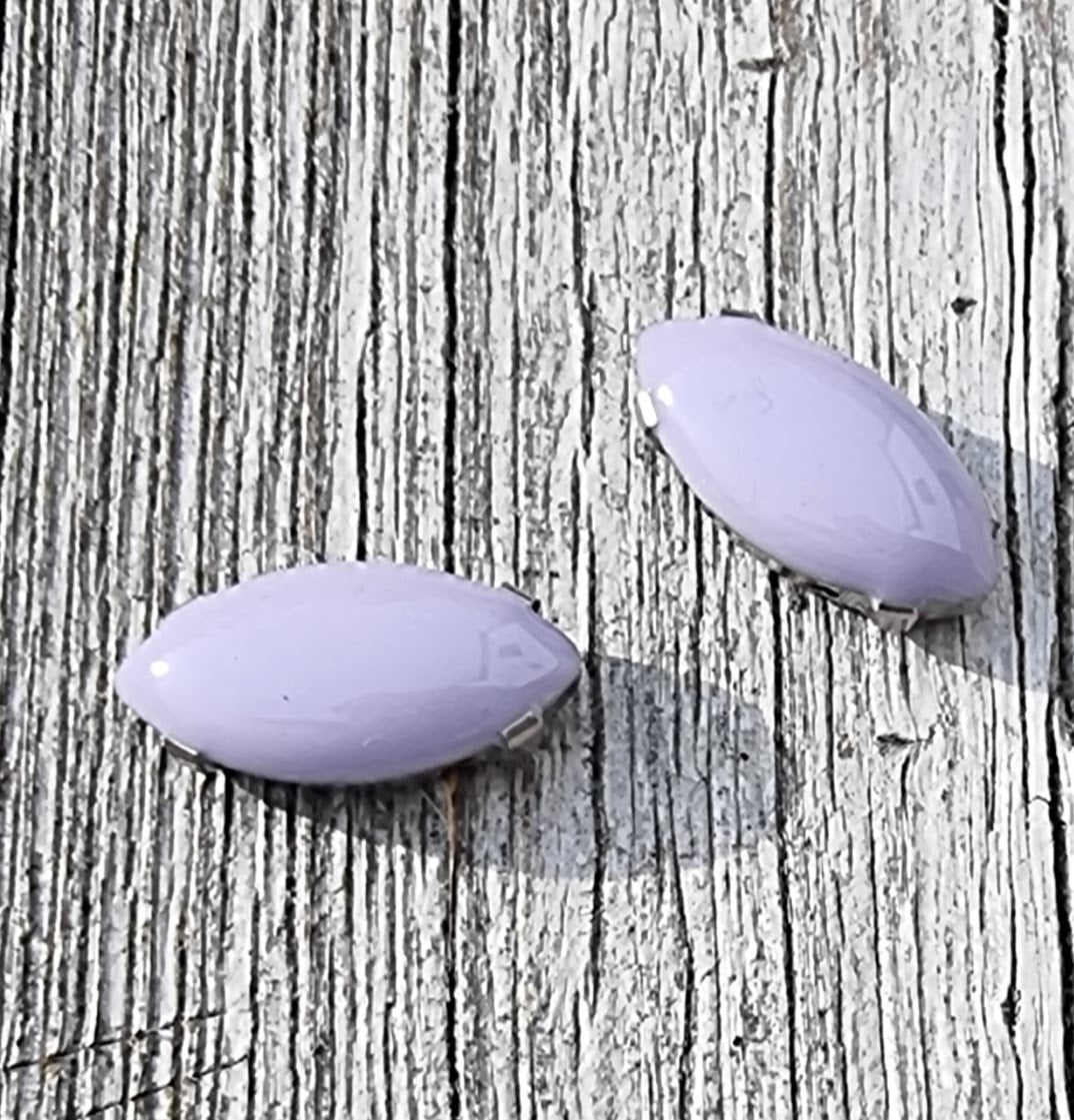 Slider 2-hål - Navette Lila 7x15mm 2-pack Grekisk Metall