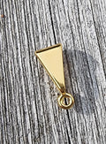 Berlockhållare 24k guldpläterad - Triangel större modell 12x7mm 1 styck Grekisk Metall