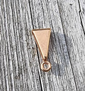 Berlockhållare 24k roséguldpläterad - Triangel större modell 12x7mm 1 styck Grekisk Metall