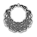 Hänge Silverpläterad - Filigree Stor rund 49mm 1 styck Grekisk Metall
