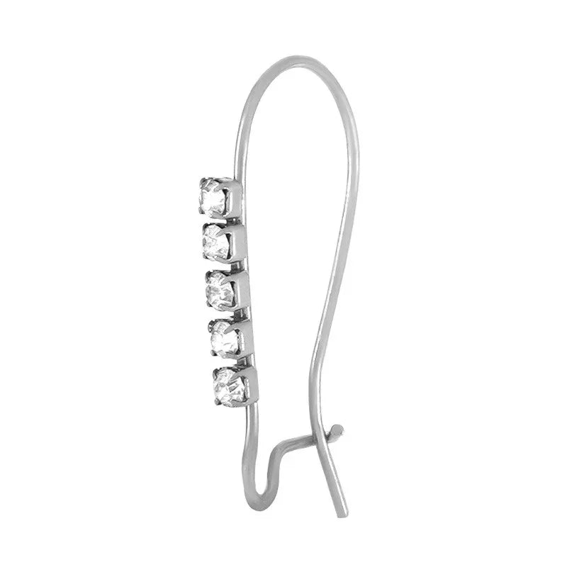 Örkrok brisyr Rostfrittstål - Mellan med strass, 2-pack Grekisk Metall